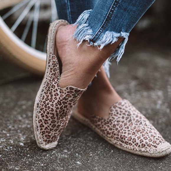 NEW! Leopard Print Flatform Espadrille Mules - Picture 4 of 4